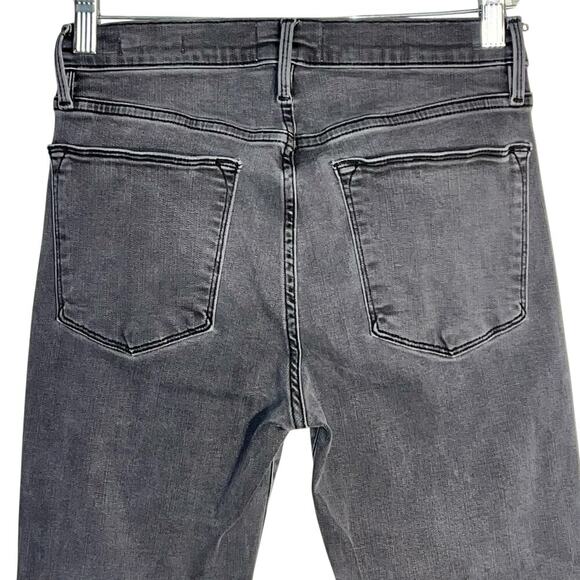 FRAME Le High Skinny Raw Hem Jeans in Dartmouth Wash Size 27 - Picture 4 of 8